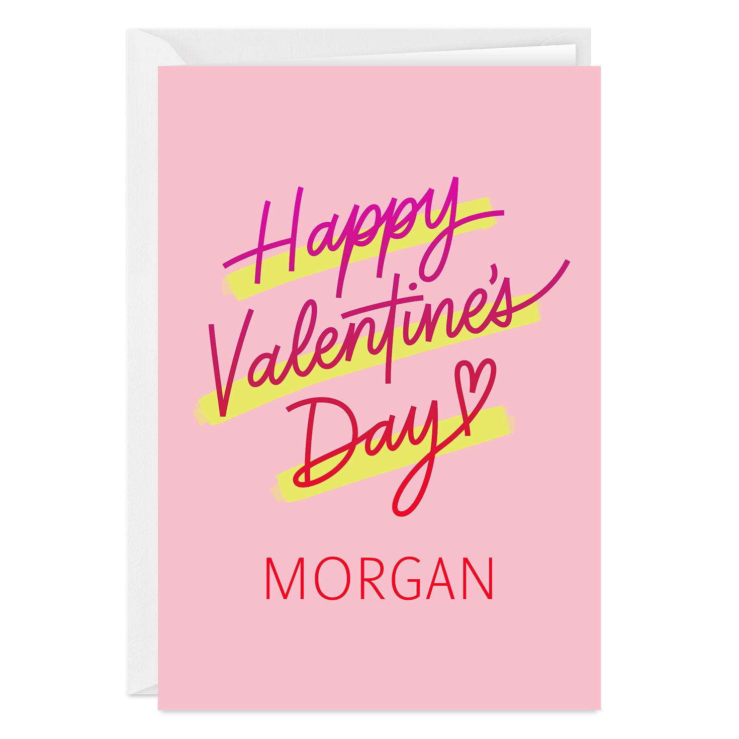 Modern Happy Custom Valentine's Day Card