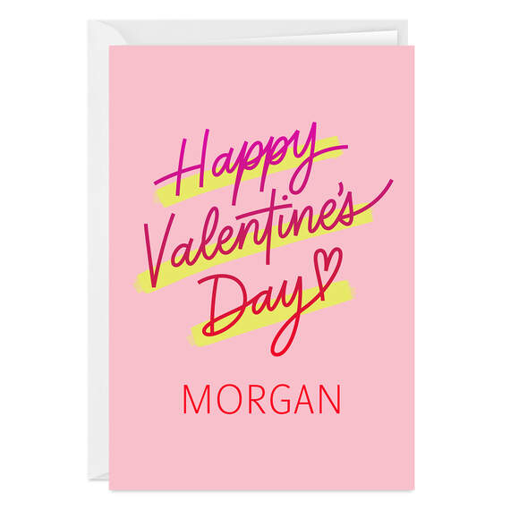 Modern Happy Folded Valentine's Day Photo Card