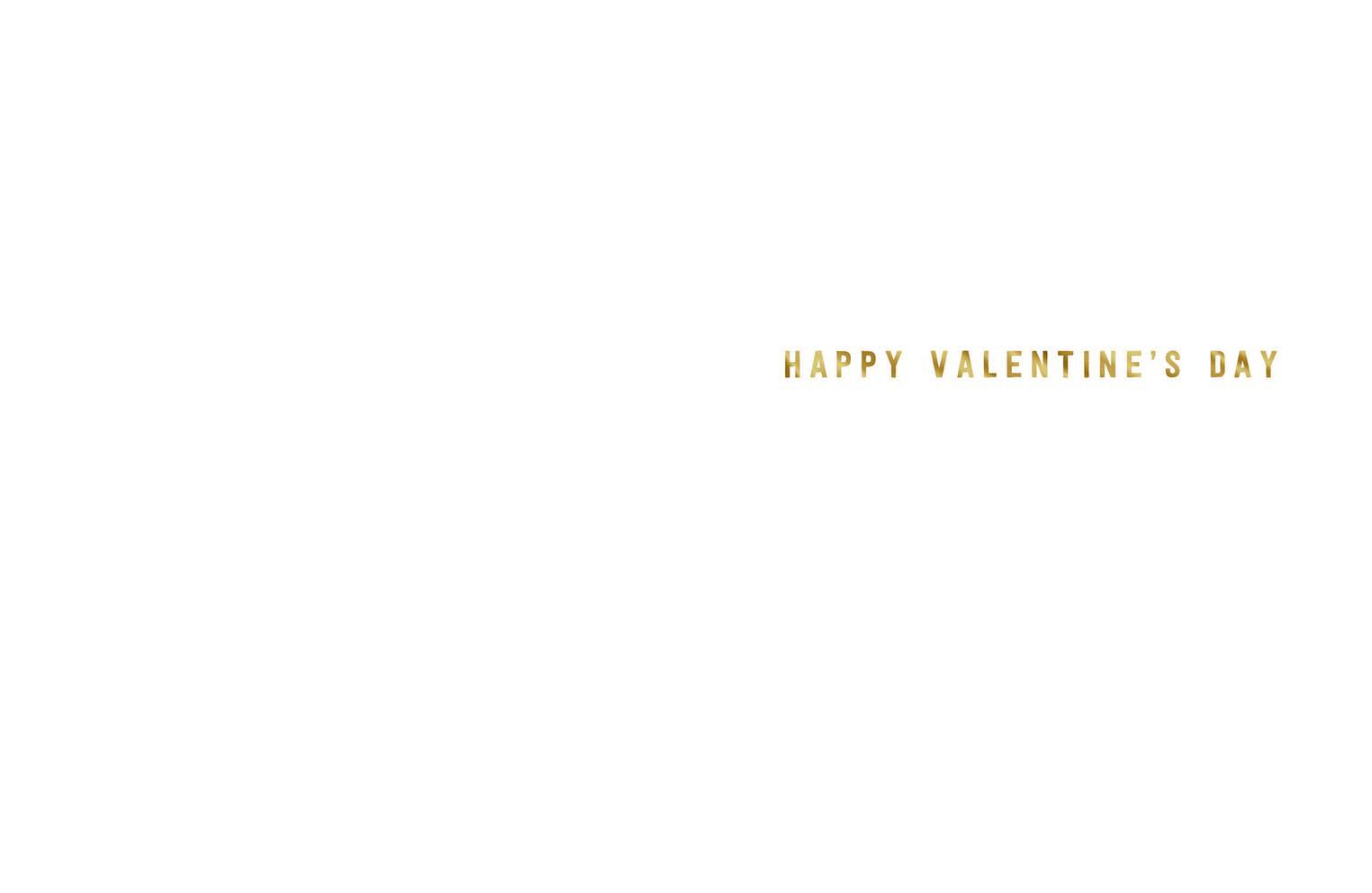Love You in Gold Valentine's Day Card