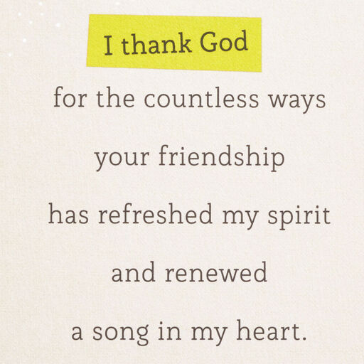 I Thank God for You Religious Friendship Card, 