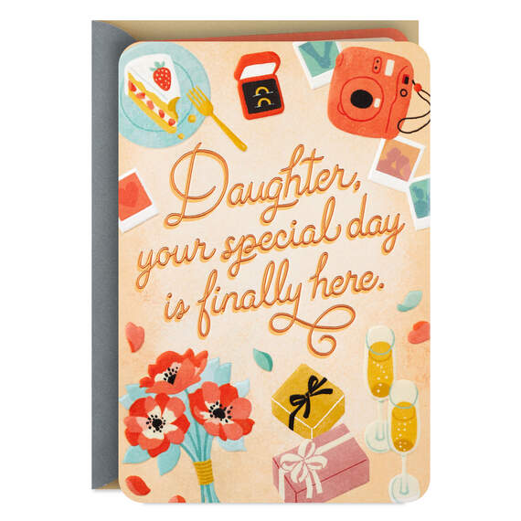 Your Special Day Is Here Wedding Card for Daughter, , large image number 1