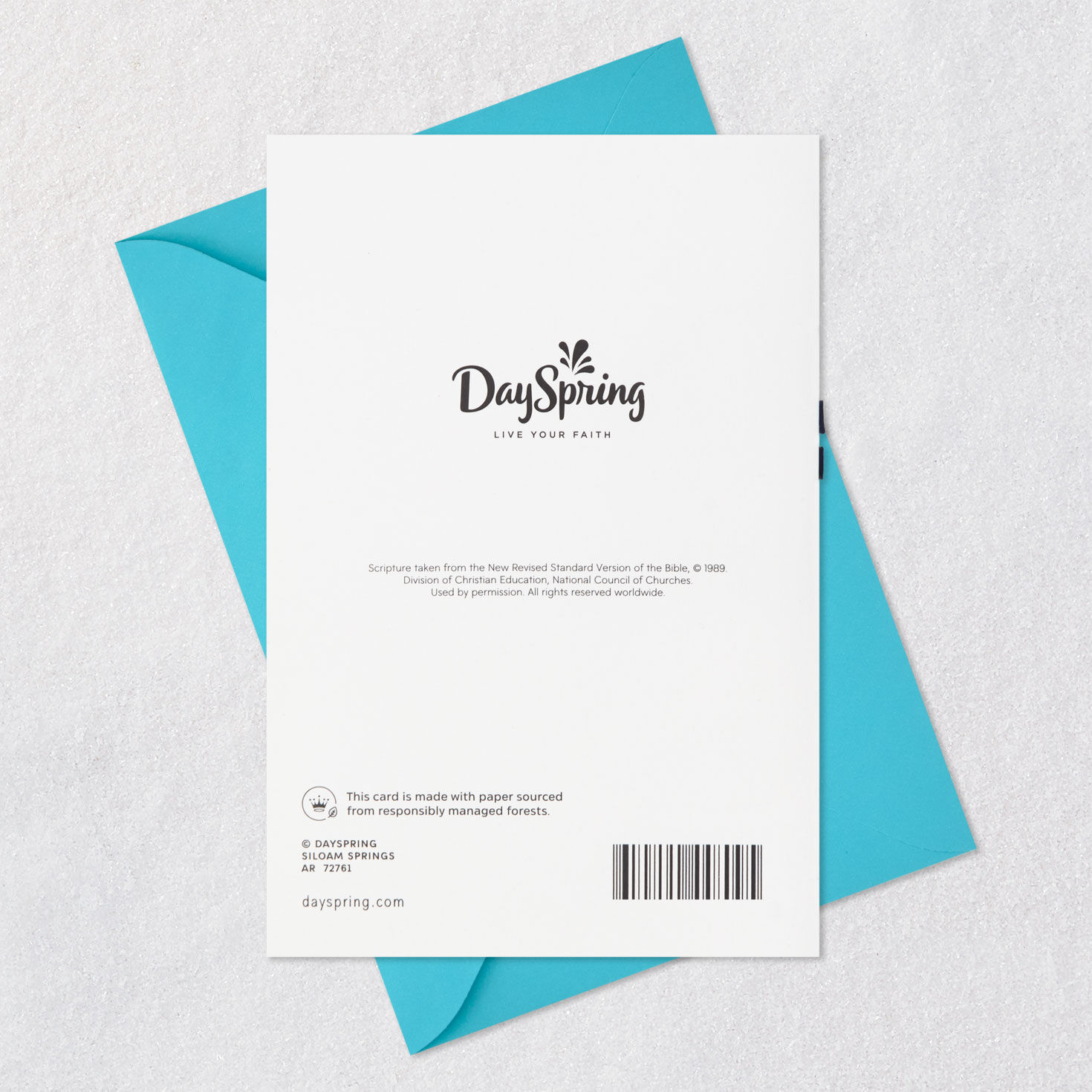 Painted Spring Flowers and Butterfly on Light Blue Anniversary Card  image number 8