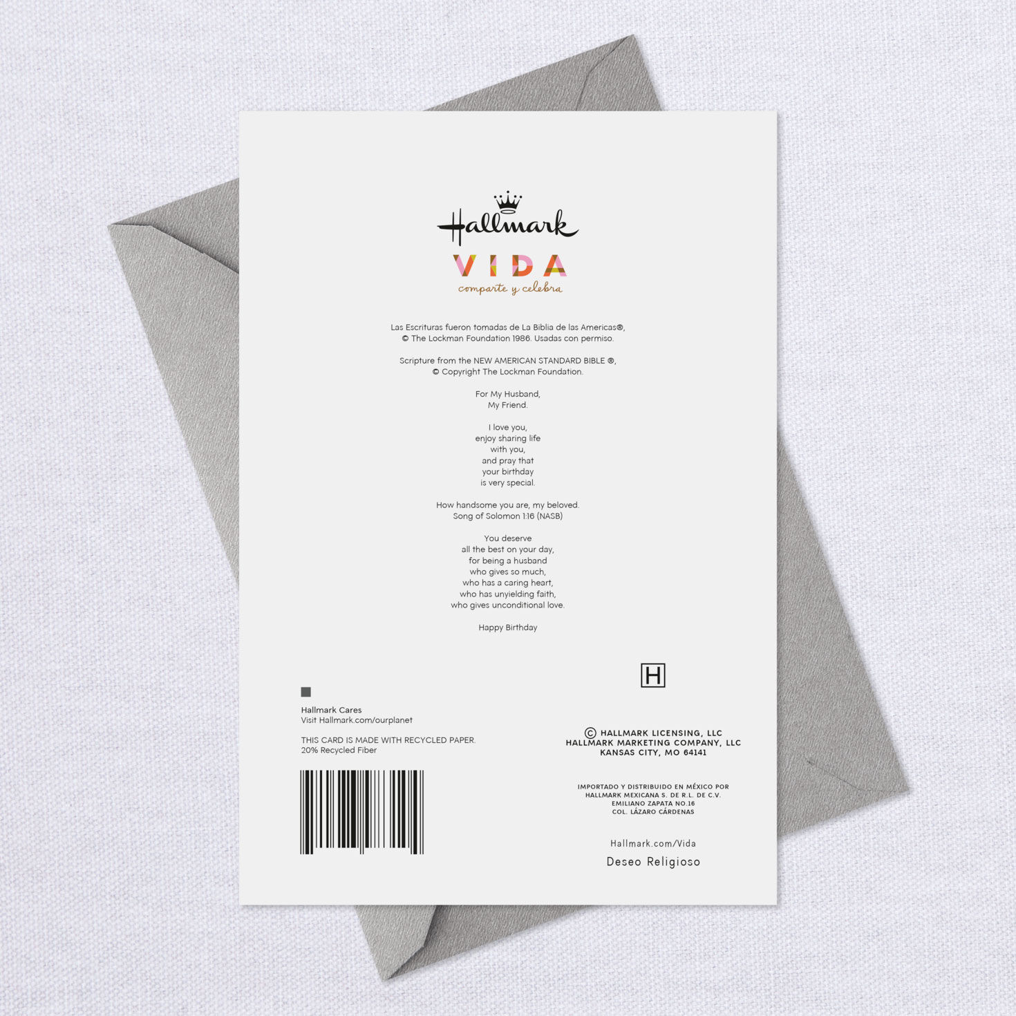 Husband and Friend Spanish-Language Religious Birthday Card for only USD 3.99 | Hallmark