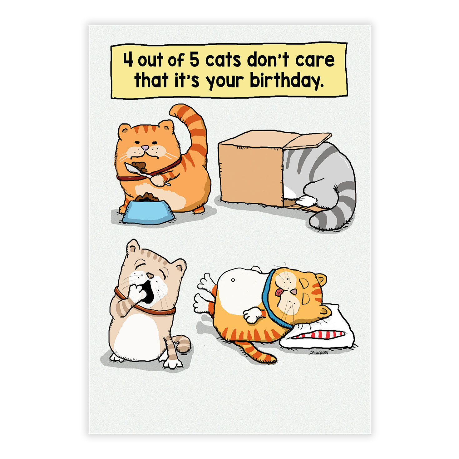 Cats Don't Care Funny Birthday eCard, , large image number 2