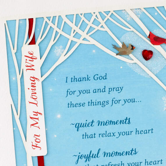 I Thank God for You Religious Christmas Card for Wife, , large image number 5