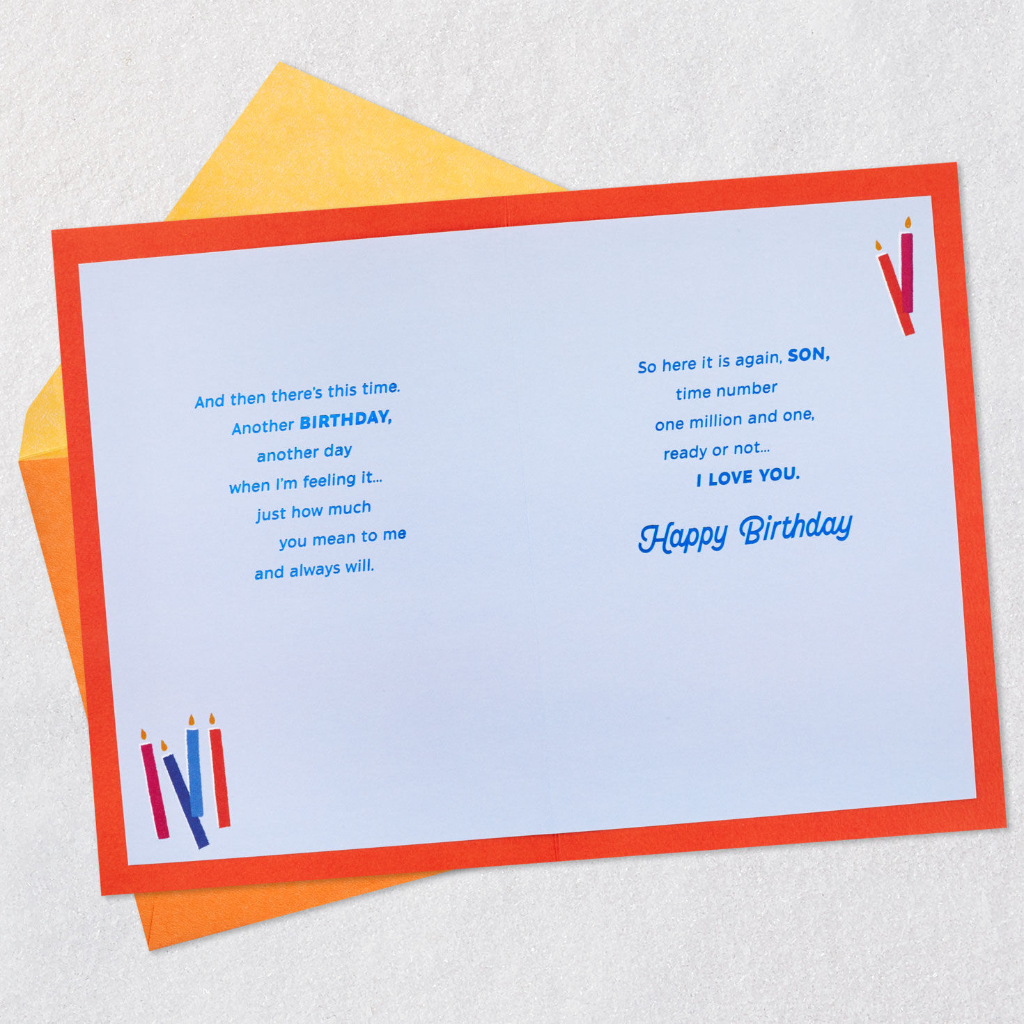 Love You a Million Times Birthday Card for Son, , large image number 4