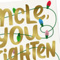 Lights and Gold Lettering Uncle Christmas Card Card Front Detail image number 4