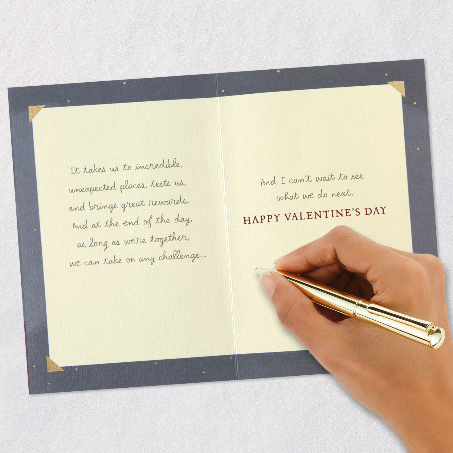 Campfire and Tent Valentine's Day Card Signing card image number 8