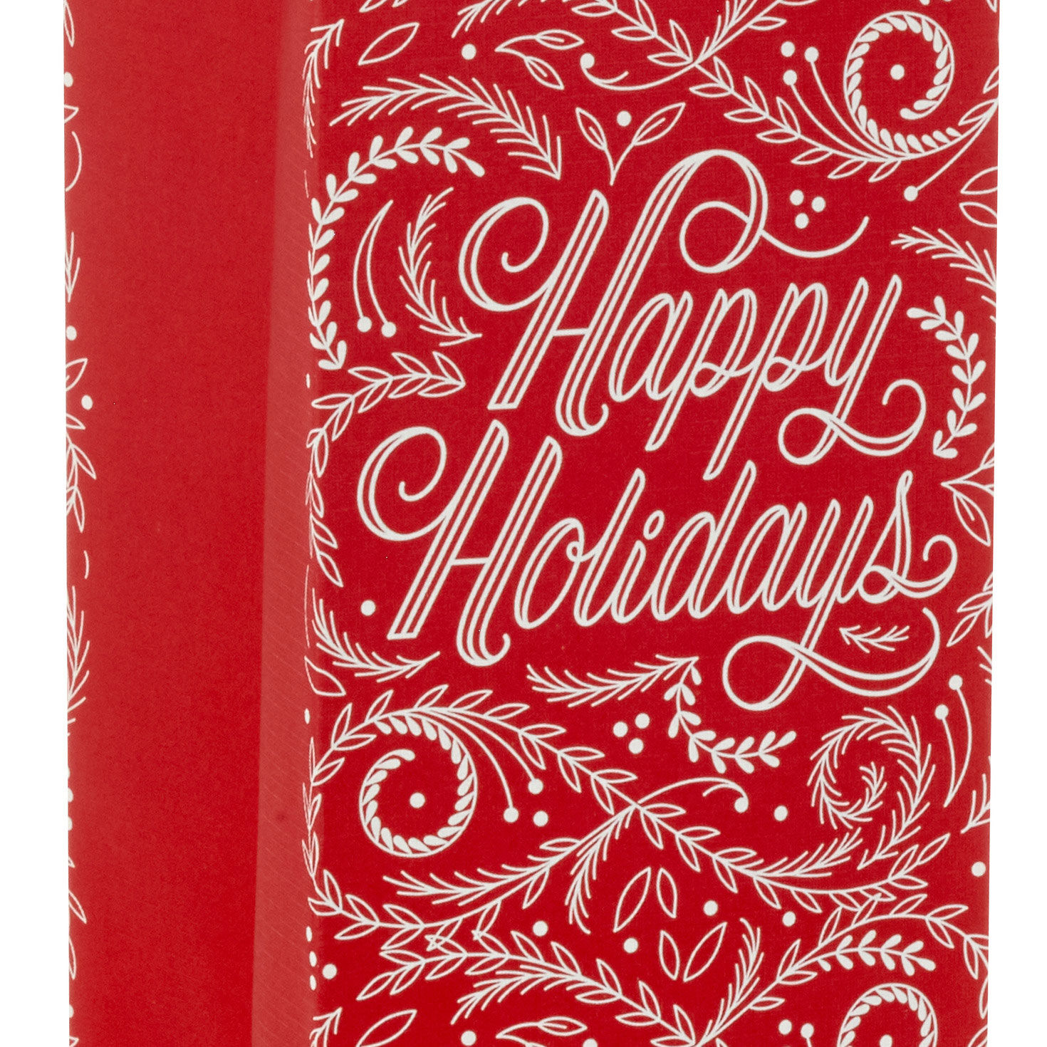 Happy Holidays Christmas Greenery Wine Gift Bags Base/Side Detail image number 5