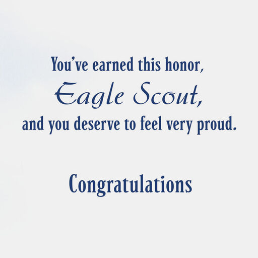 A Model of Character Eagle Scout Congratulations Card, 