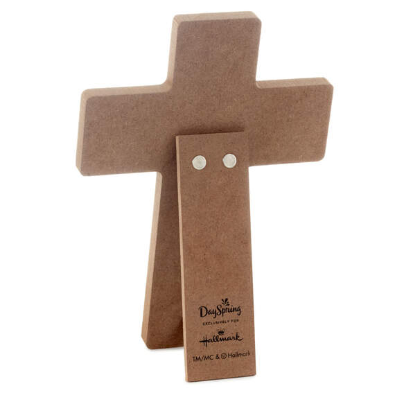 DaySpring Wood and Ceramic Cross With Scripture, , large image number 2