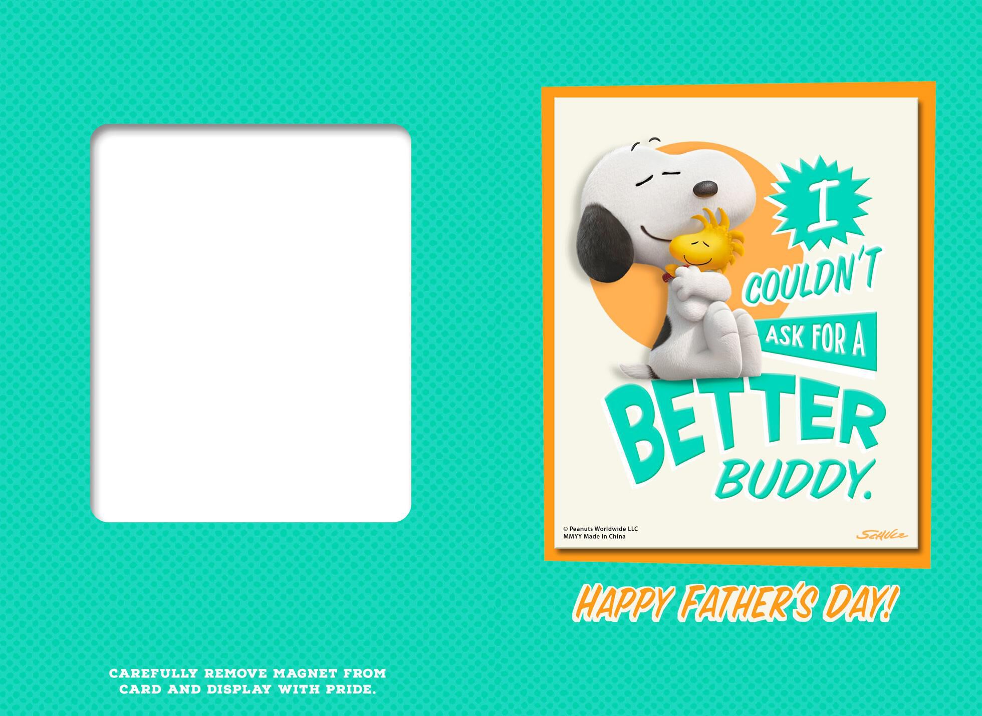Peanuts® Best Pals Father's Day Card With Magnet
