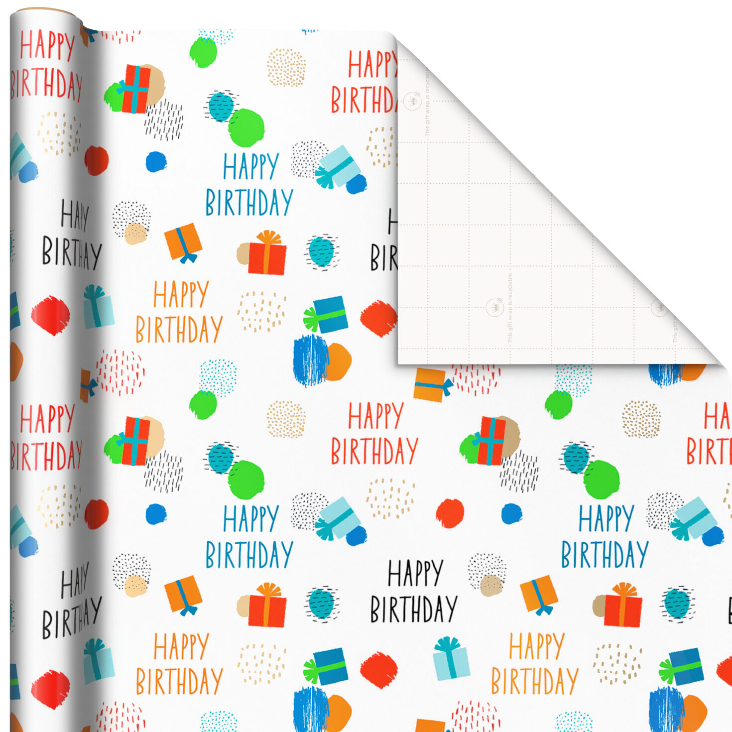 Assorted Colorful Birthday Wrapping Paper 3-Pack, 60 sq. ft., , large image number 5