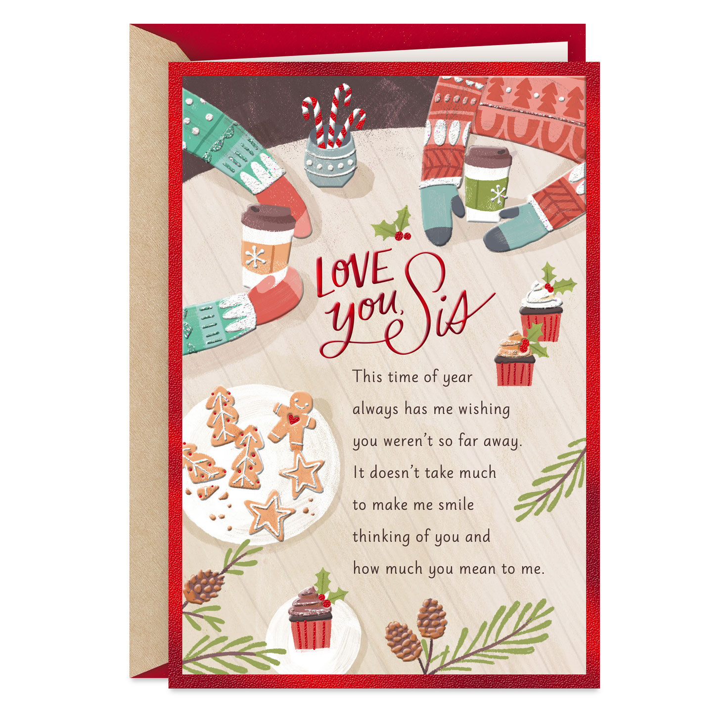 Wishing You Weren't So Far Away for Sister Religious Christmas Card