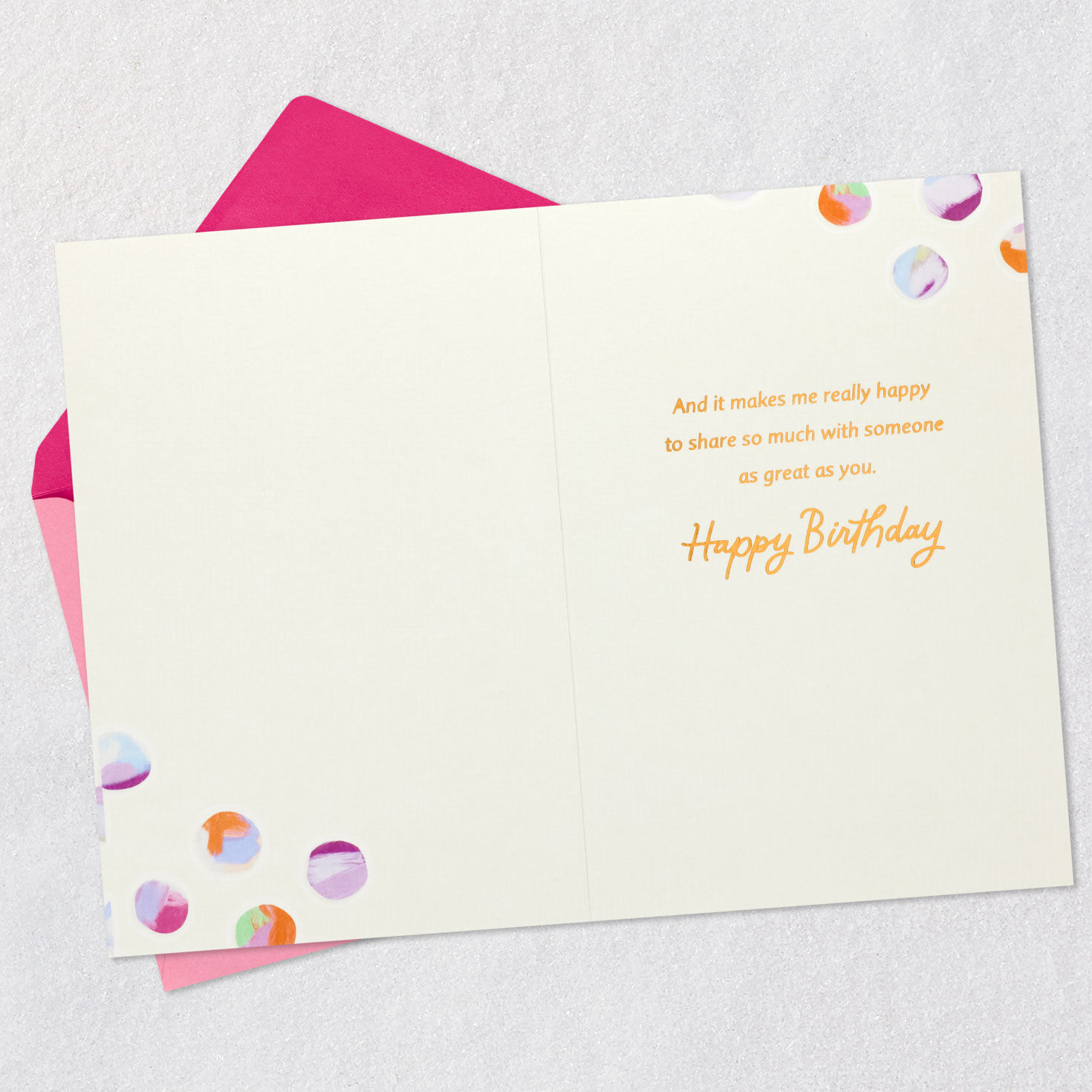 Pastel Dots Birthday Card for Cousin Open card with envelope image number 3