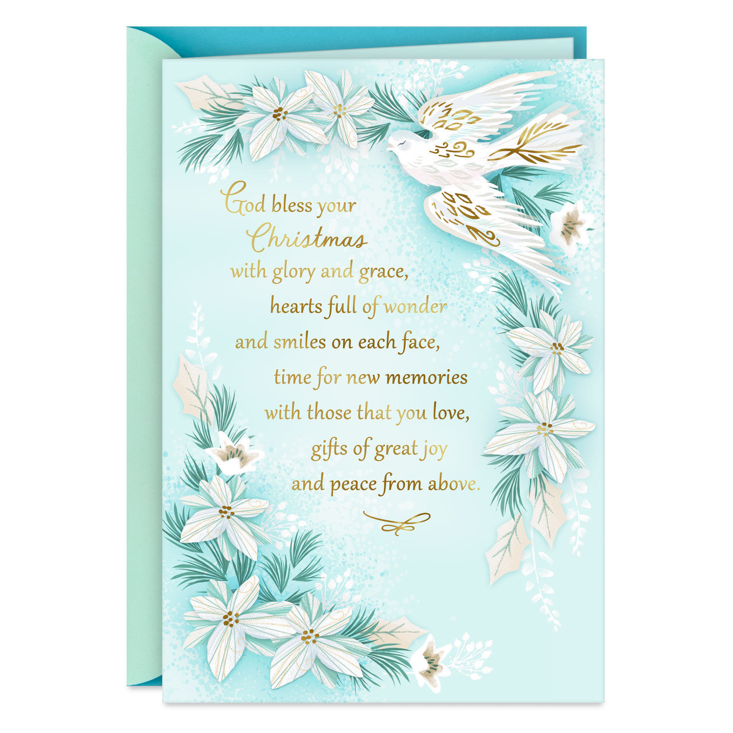 May God Bless Your Holidays Religious Christmas Card