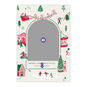 Holiday Village Drawings Personalized Photo Card Card Front indicating personalization image number 5