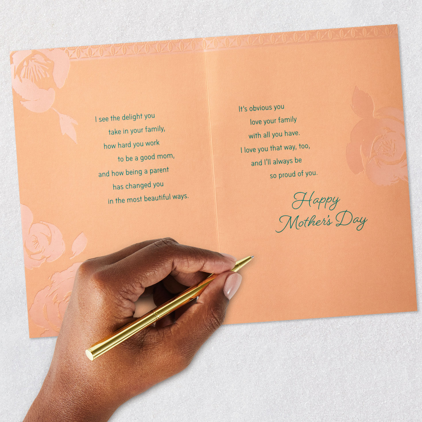 Flower Pattern Daughter Mother's Day Card Signing card image number 7