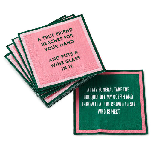 Drinks on Me True Friend Funny Party Napkins, Pack of 20, 