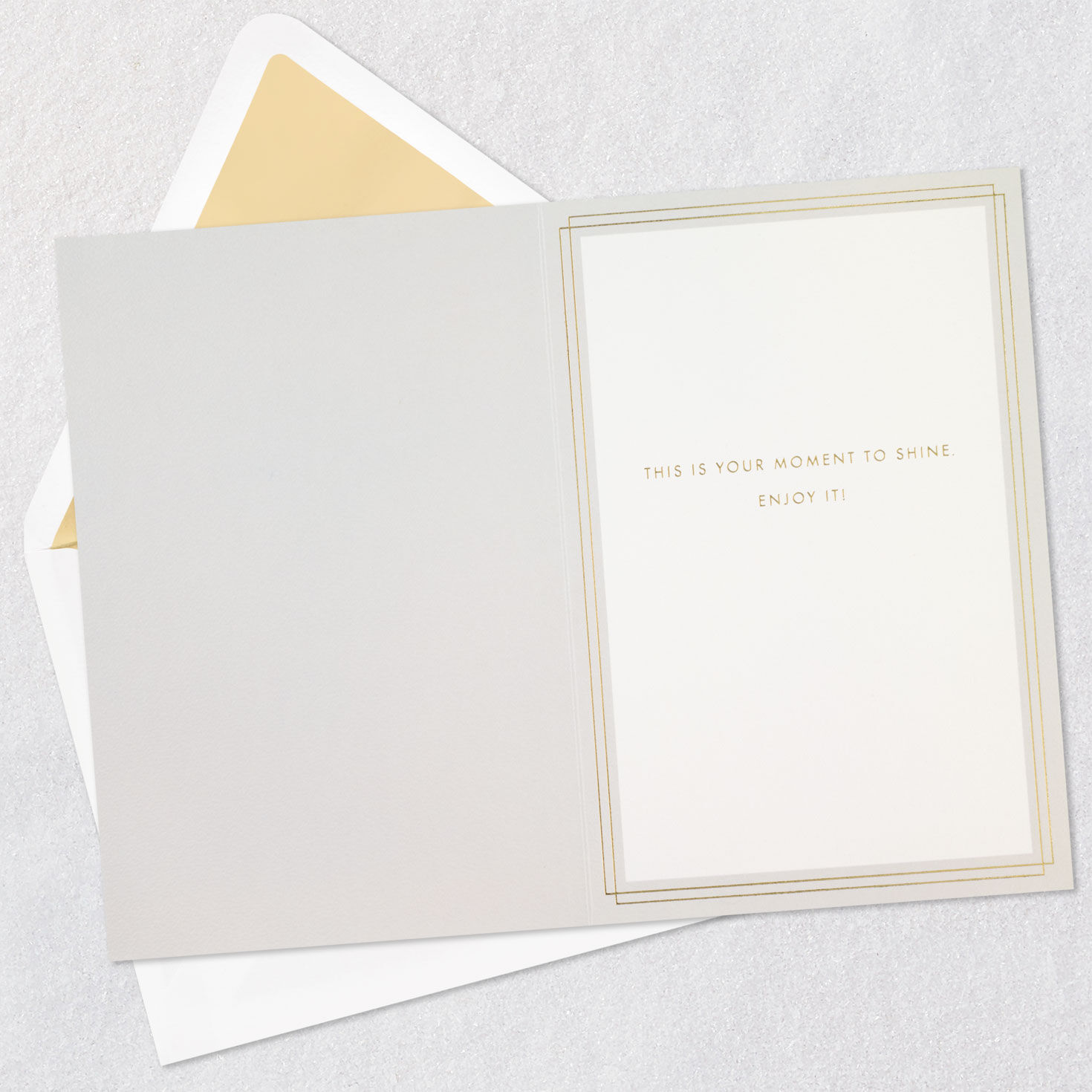 Gray Mortarboard Cap Graduation Card Open card with envelope image number 3