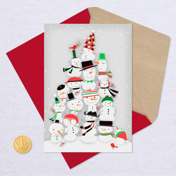 Snowman Pyramid Christmas Card, , large image number 5