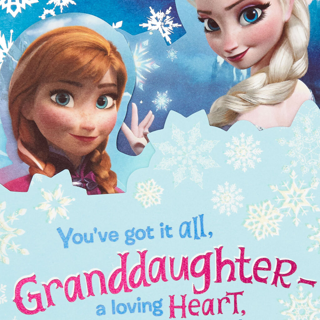 Disney Frozen Wonderful Granddaughter Displayable Birthday Card