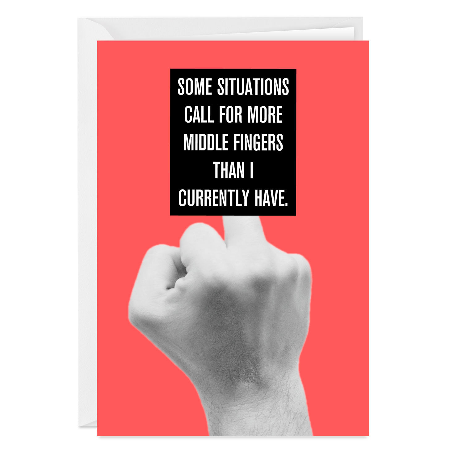 Middle Finger Situation Funny Custom Card