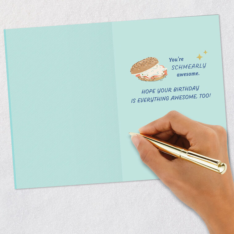You're Schmearly Awesome Birthday Card, , large image number 6