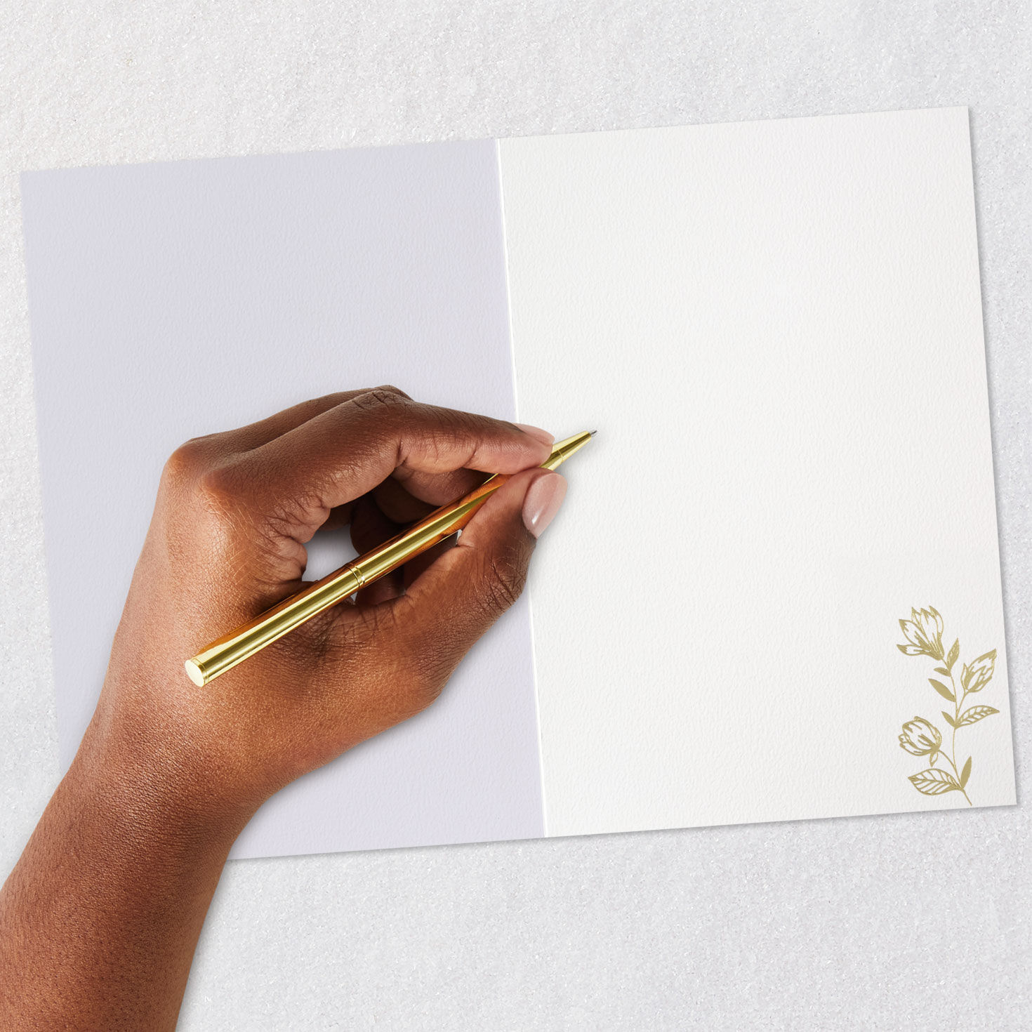 Gold Hummingbird Thinking of You Card Signing card image number 6