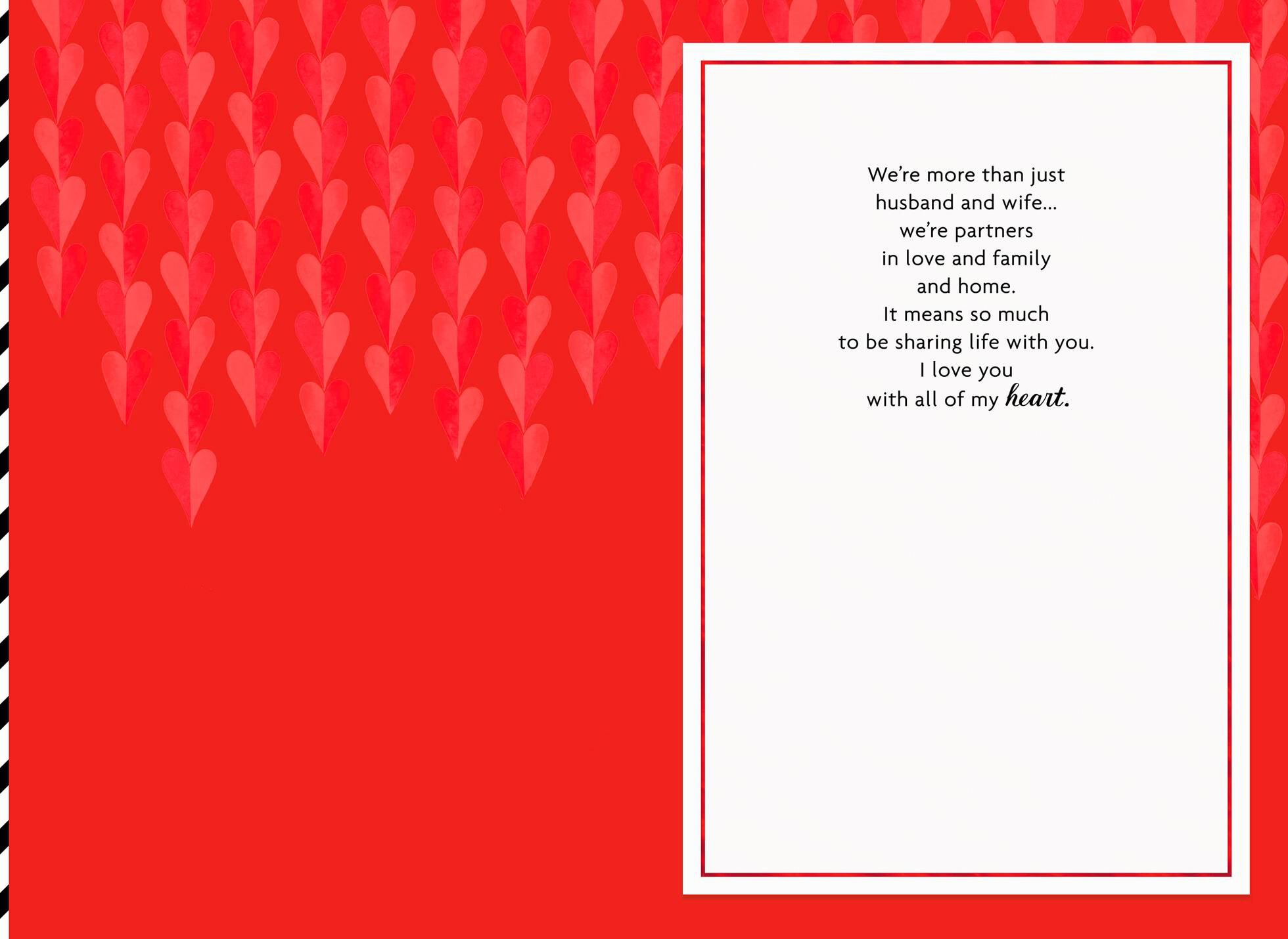 Partners in Love Valentine's Day Card for Husband