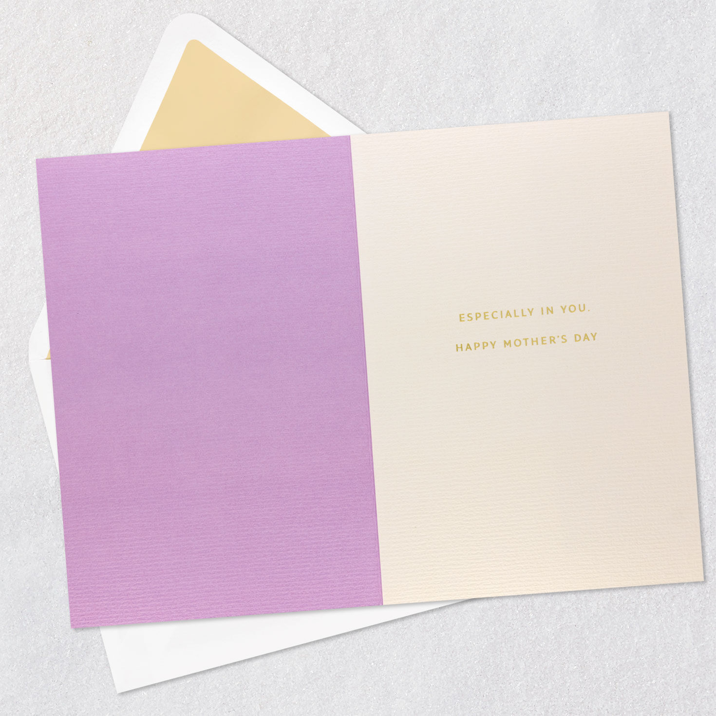 Flowers in Striped Mug Mother's Day Card Open card with envelope image number 3