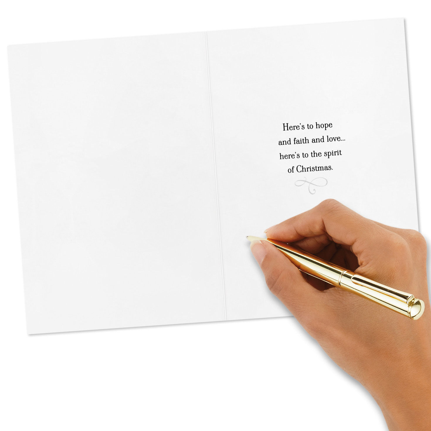 Red Barn Door Wreath Christmas Cards Bulk Pack Signing card image number 6