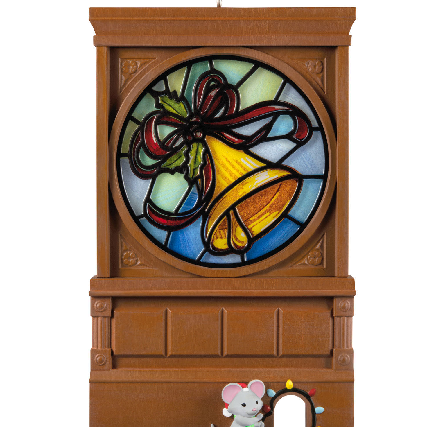 Bell Stained Glass Window Keepsake Ornament closeup view image number 5