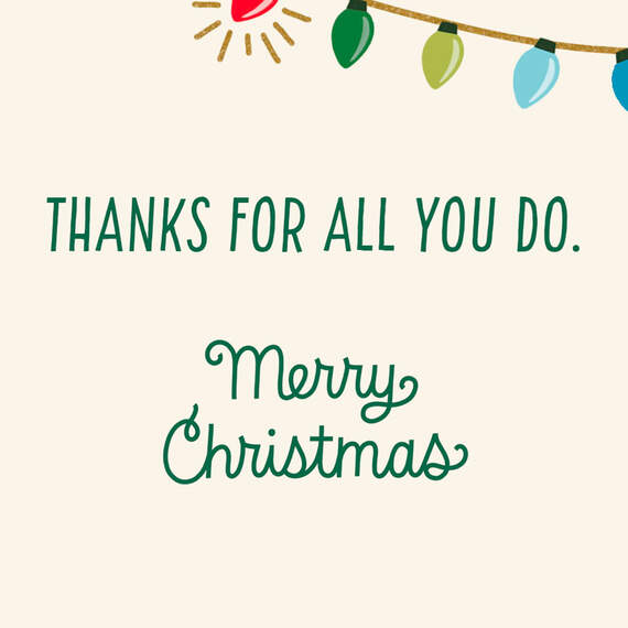 Bright Spirits and Minds Thank You Christmas Card for Teacher, , large image number 2