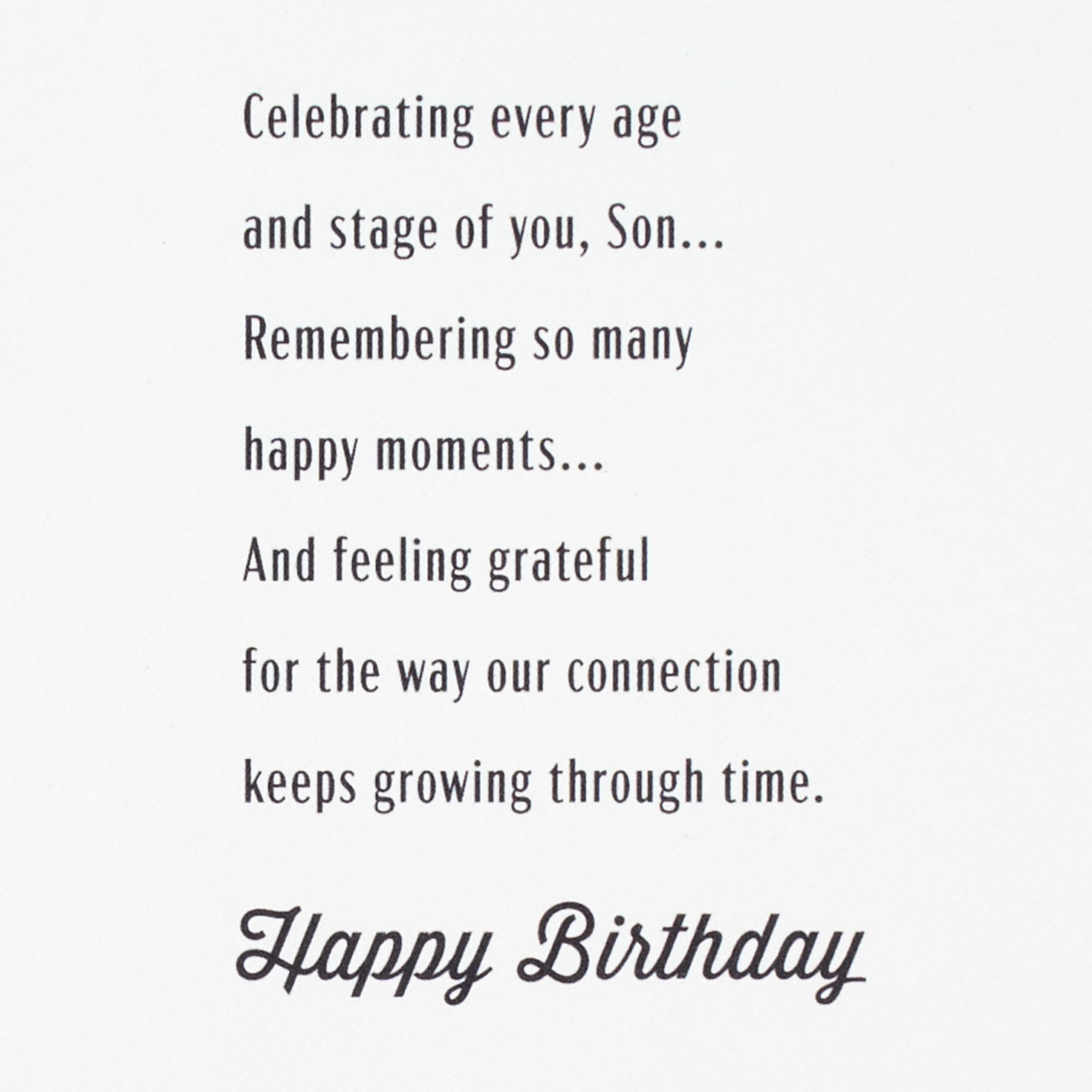 Bronze and Brown Diagonal Stripes Son Birthday Card sentiment image number 3