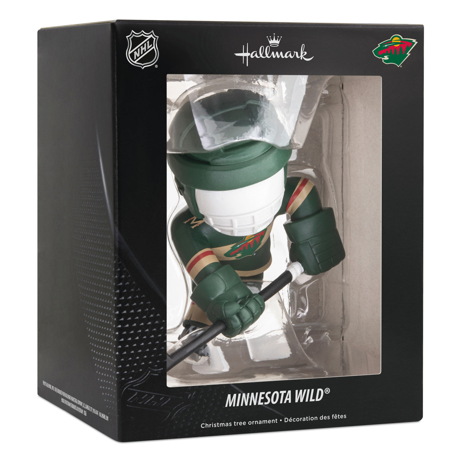 Minnesota Wild Hockey Player Christmas Ornament package front image number 7