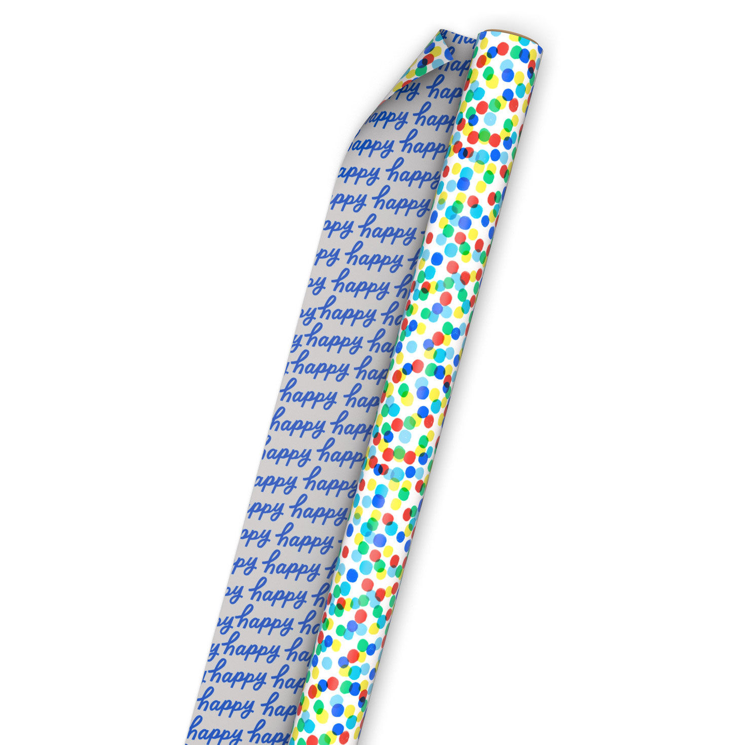 Primary Dots/Happy Messages Reversible Gift Wrap  image number 5