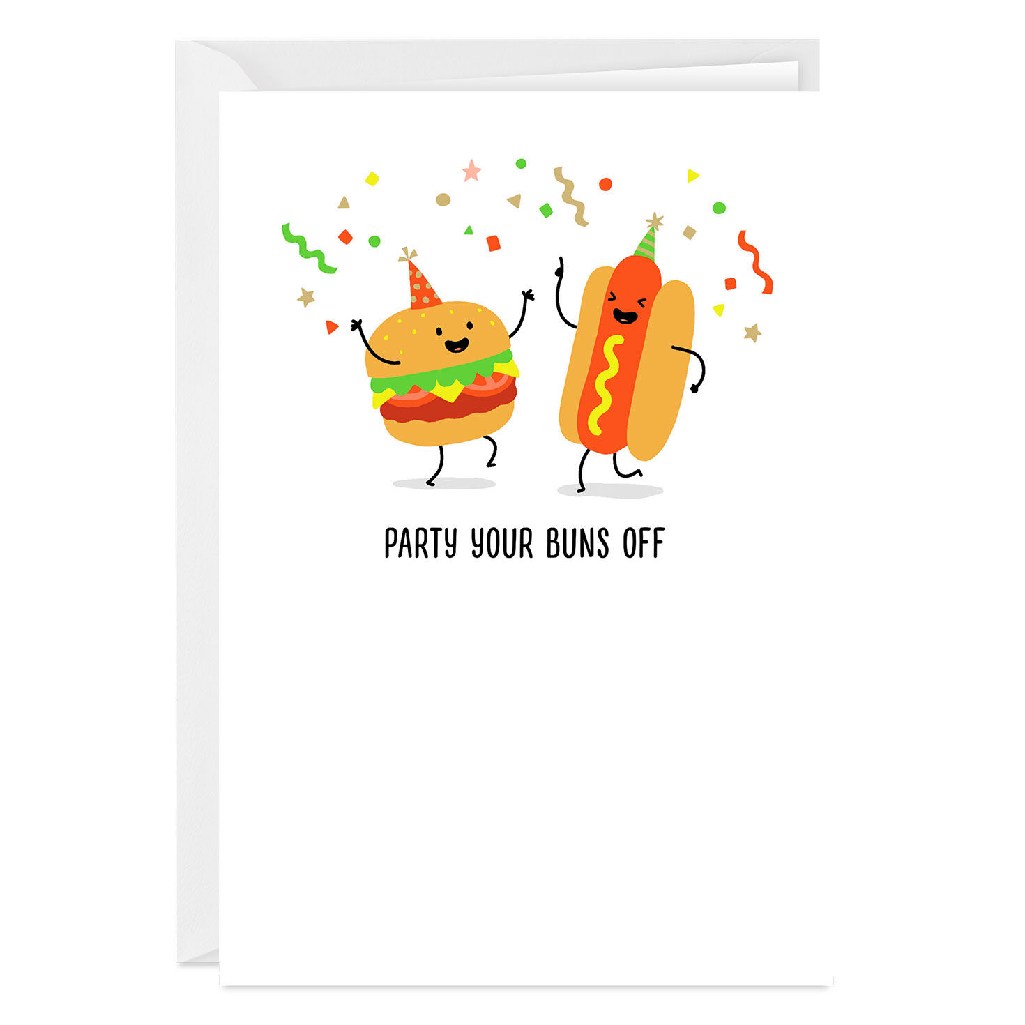 Party Your Buns Off Funny Birthday Photo Card