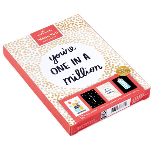Happy and Grateful Boxed Birthday and Thank-You Cards Assortment, Pack of 12, 
