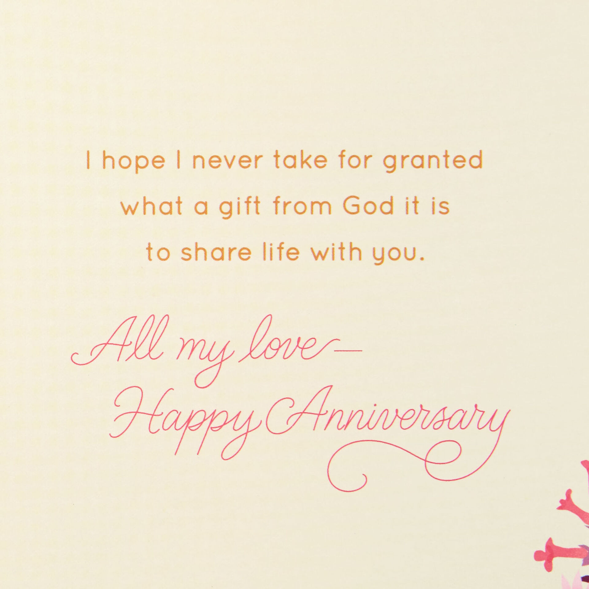 Sharing Life With You Religious Anniversary Card for Wife - Greeting ...