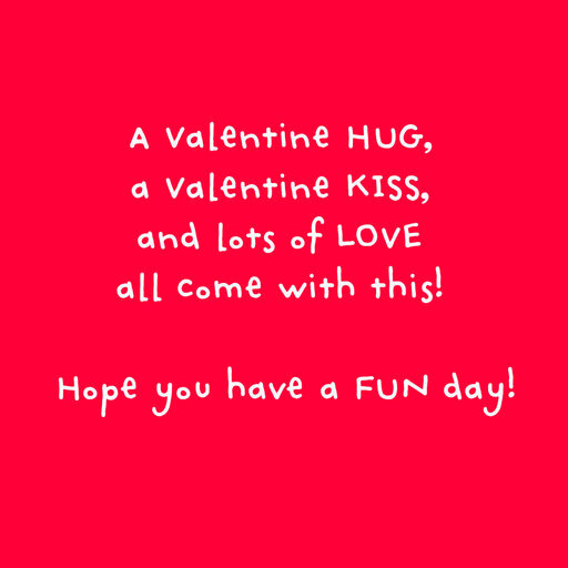 A Hug and a Kiss Valentine's Day Card for Grandson, 