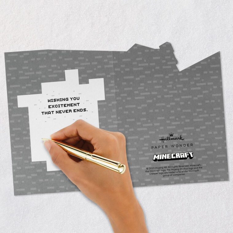 Minecraft Build, Explore, Create 3D Pop-Up Card for Kids - Greeting Cards | Hallmark Minecraft Build, Explore, Create 3D Pop-Up Card for Kids - Greeting Cards | Hallmark
