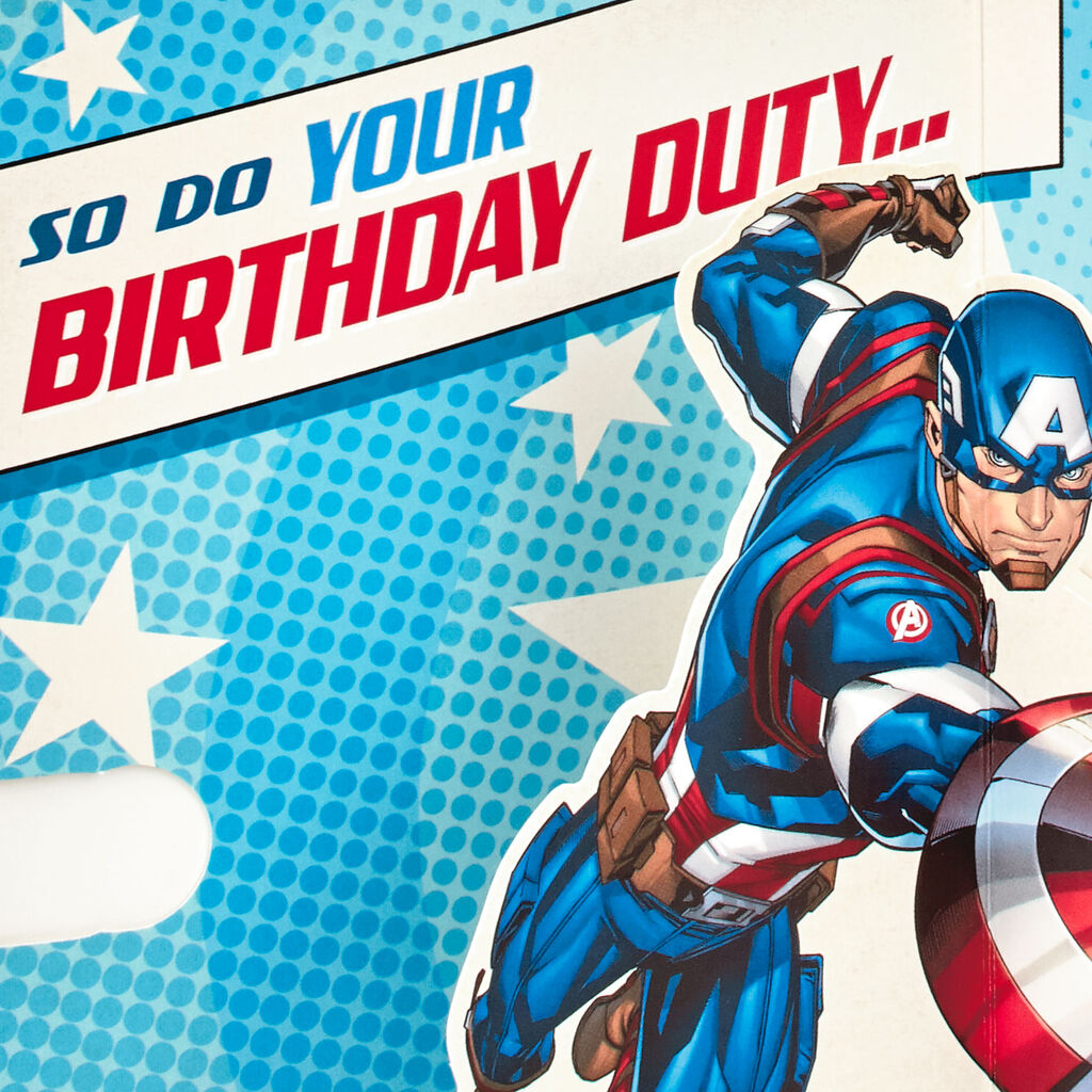 avengers birthday card card design template