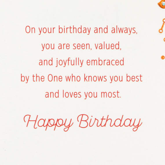 You Are Treasured and Loved Religious Birthday Card, , large image number 2