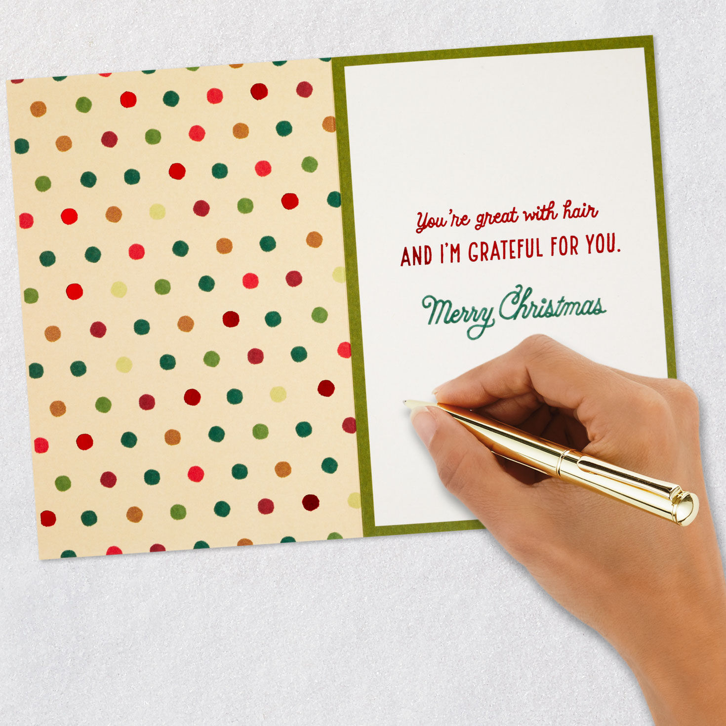 Thanking You in Style Christmas Card for Hairstylist, , large image number 6