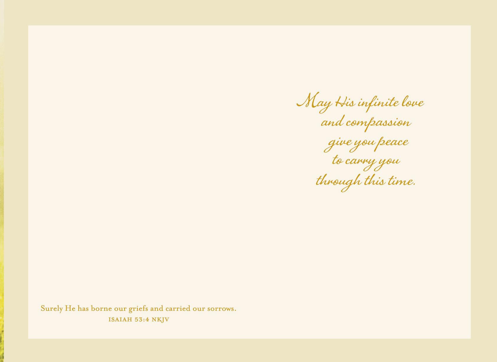 Sunny Meadow Religious Sympathy Card