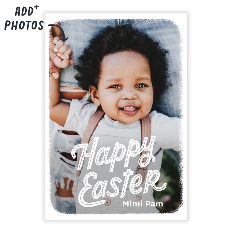Personalized Happy Easter Lettering Photo Card  image number 2