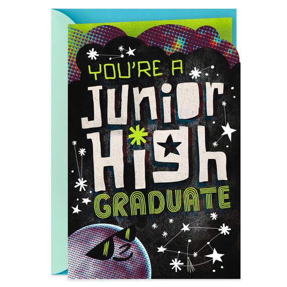 Good Times and Excitement Junior High Graduation Card, , large image number 1