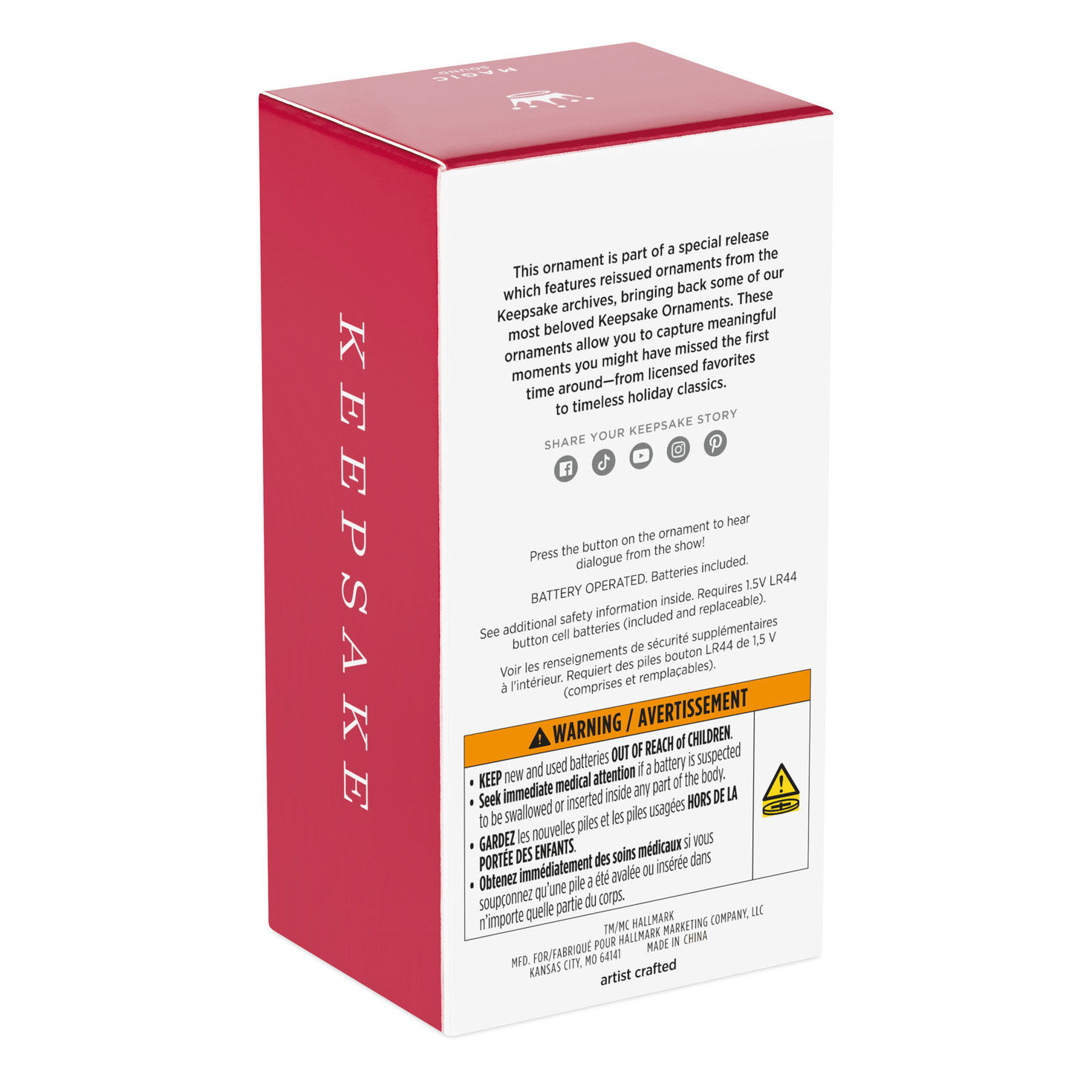 Star Trek Data With Cat Keepsake Ornament package back image number 8