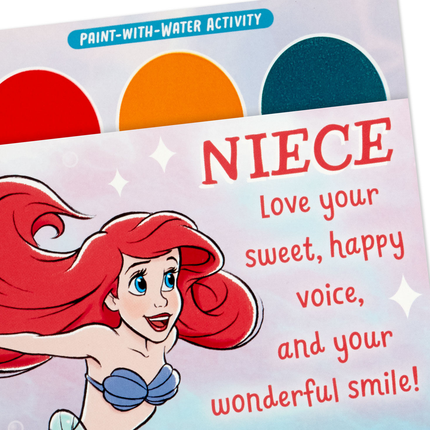 Disney The Little Mermaid Ariel Niece Birthday Card Card Front Detail image number 4